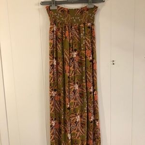 Rachel Zoe High Waisted Elastic Band Floral Cropped Boho Pants Small